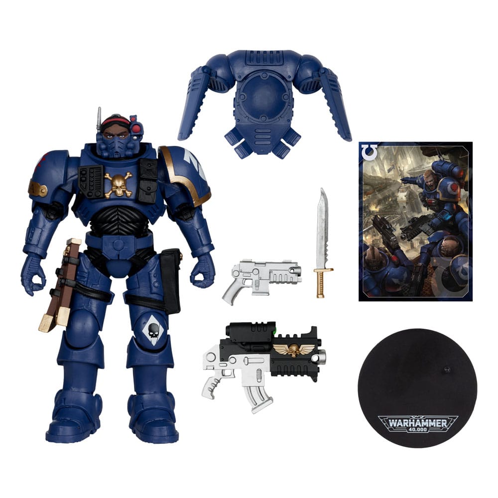 🧪 LAB | SU ORDINAZIONE Warhammer 40,000 Action Figure Lieutenant in Phobos Armor (Ultramarines) 18 cm