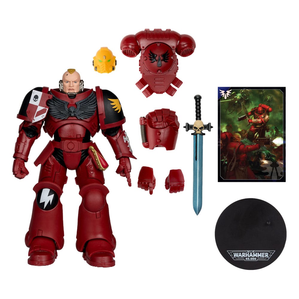 🧪 LAB | SU ORDINAZIONE Warhammer 40,000 Action Figure Assault Intercessor Sergeant (Blood Angel) 18 cm