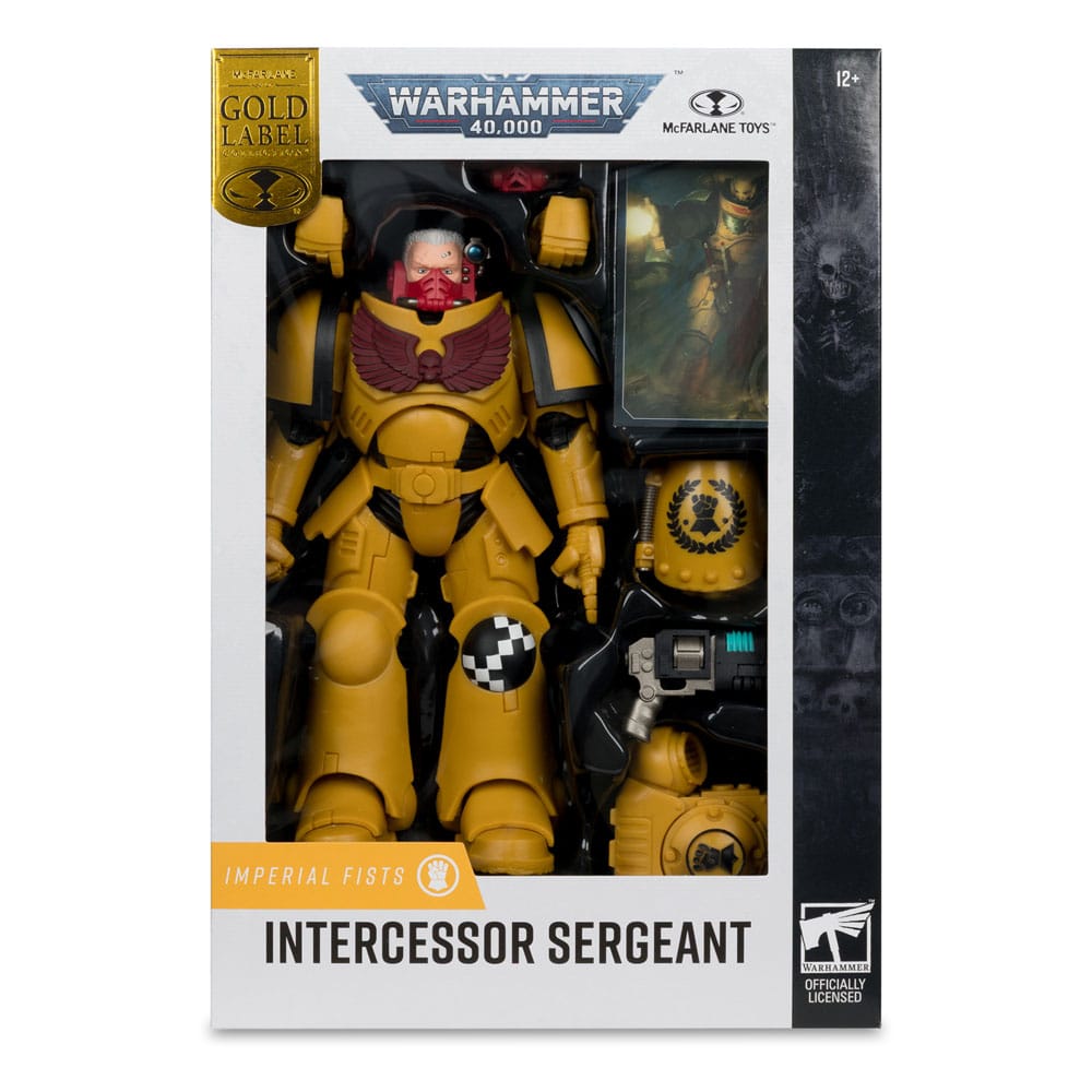🧪 LAB | SU ORDINAZIONE Warhammer 40,000 Action Figure Intercessor Sergeant (Imperial Fist) (Gold Label) 18 cm