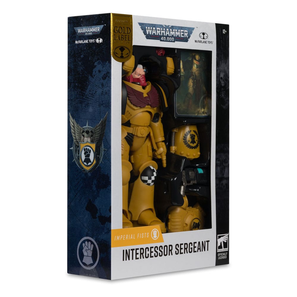 🧪 LAB | SU ORDINAZIONE Warhammer 40,000 Action Figure Intercessor Sergeant (Imperial Fist) (Gold Label) 18 cm
