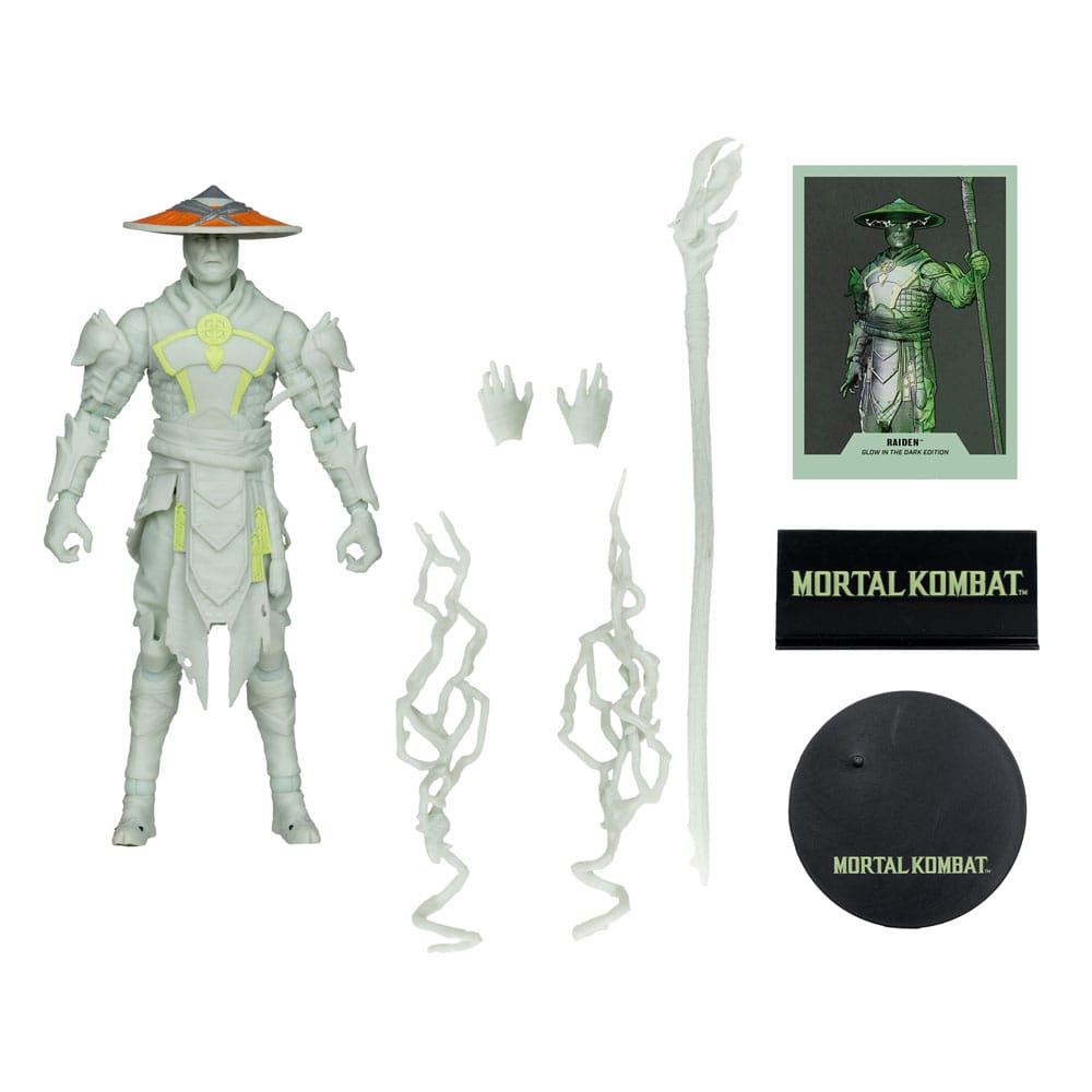 🧪 LAB | SU ORDINAZIONE Mortal Kombat Action Figure Glow in the Dark Edition Raiden (Gold Label) 18 cm