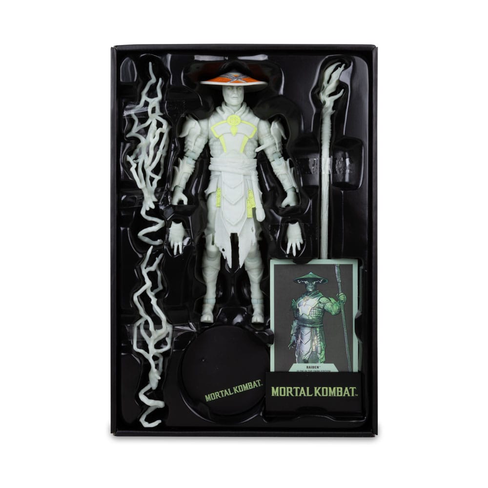 🧪 LAB | SU ORDINAZIONE Mortal Kombat Action Figure Glow in the Dark Edition Raiden (Gold Label) 18 cm