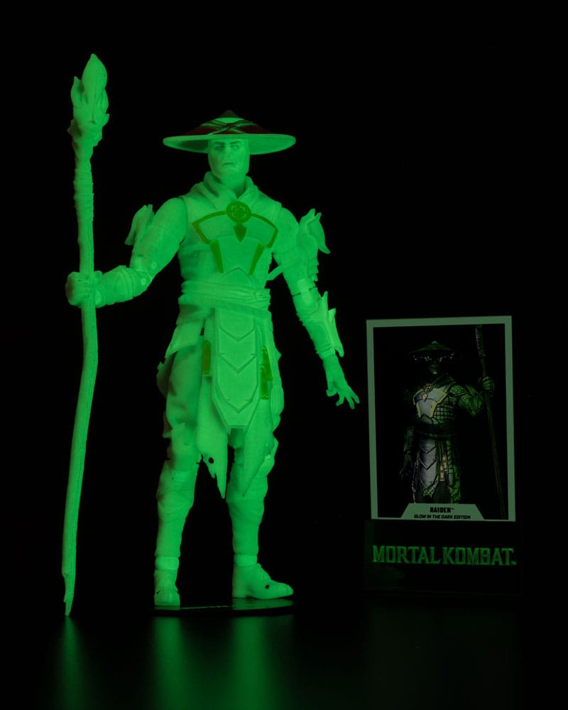 🧪 LAB | SU ORDINAZIONE Mortal Kombat Action Figure Glow in the Dark Edition Raiden (Gold Label) 18 cm