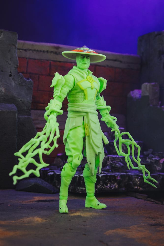 🧪 LAB | SU ORDINAZIONE Mortal Kombat Action Figure Glow in the Dark Edition Raiden (Gold Label) 18 cm