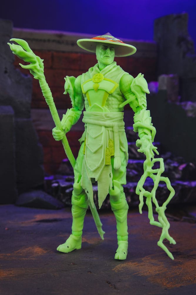 🧪 LAB | SU ORDINAZIONE Mortal Kombat Action Figure Glow in the Dark Edition Raiden (Gold Label) 18 cm