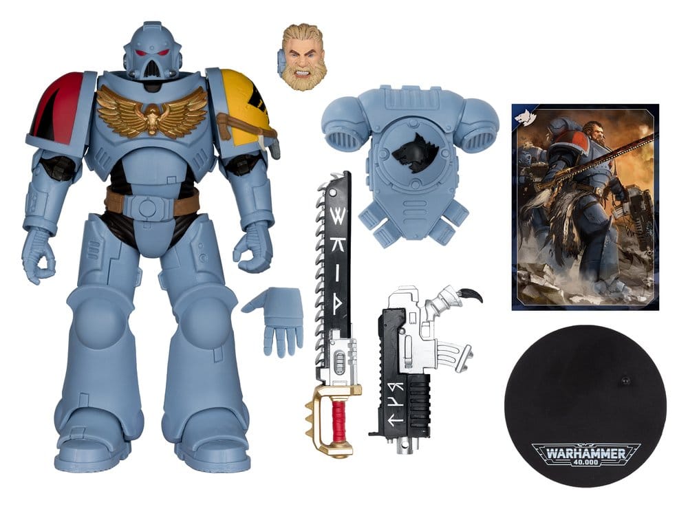 🧪 LAB | SU ORDINAZIONE Warhammer 40,000 Action Figure Grey Hunter (Space Wolves) 18 cm