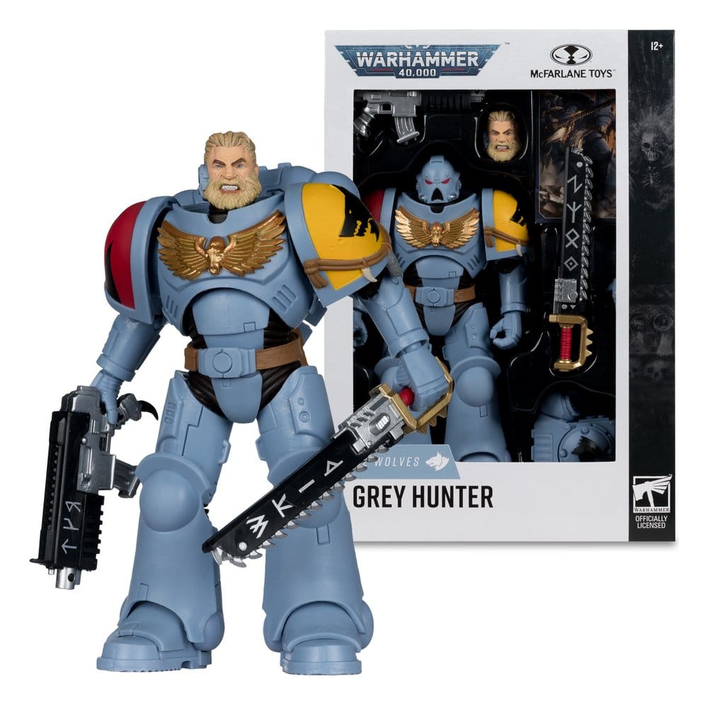 🧪 LAB | SU ORDINAZIONE Warhammer 40,000 Action Figure Grey Hunter (Space Wolves) 18 cm