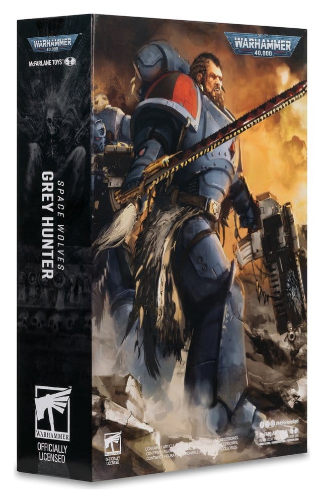 🧪 LAB | SU ORDINAZIONE Warhammer 40,000 Action Figure Grey Hunter (Space Wolves) 18 cm