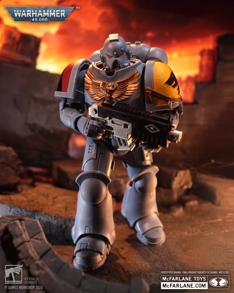 🧪 LAB | SU ORDINAZIONE Warhammer 40,000 Action Figure Grey Hunter (Space Wolves) 18 cm