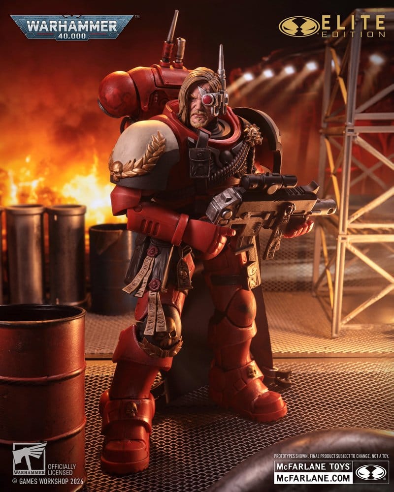 🧪 LAB | SU ORDINAZIONE Warhammer 40,000 Dawn of War McFarlane Elite Edition Action Figure Captain Cyrus (Dawn of War 4) 20 cm