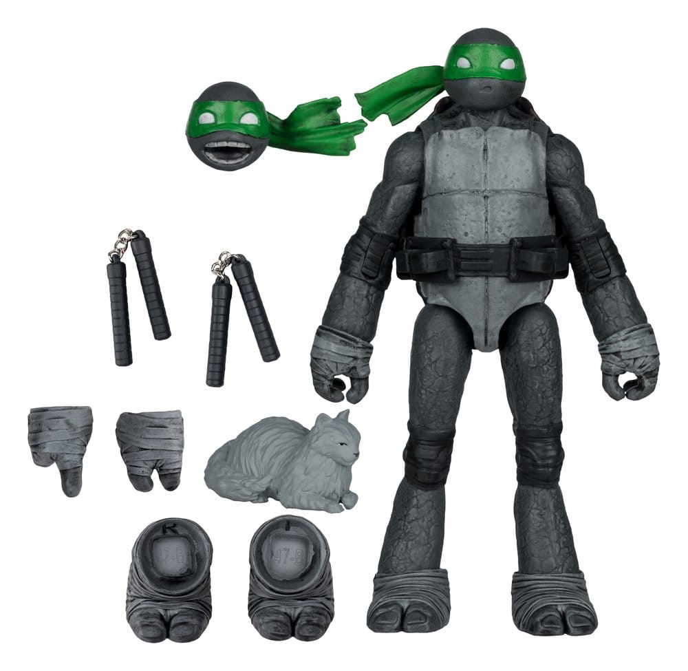 🧪 LAB | SU ORDINAZIONE Teenage Mutant Ninja Turtles Page Punchers Action Figure Michelangelo (Black White & Green) (Red Platinum Edition) 13 cm