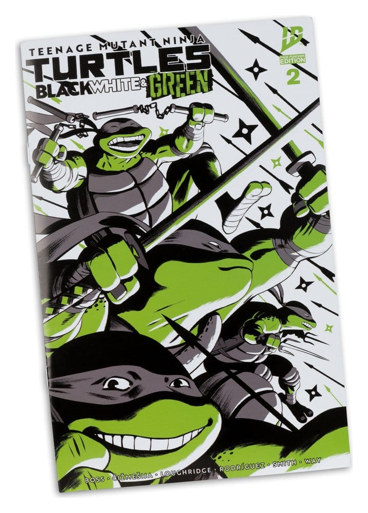 🧪 LAB | SU ORDINAZIONE Teenage Mutant Ninja Turtles Page Punchers Action Figure Michelangelo (Black White & Green) (Red Platinum Edition) 13 cm