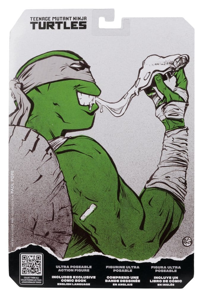 🧪 LAB | SU ORDINAZIONE Teenage Mutant Ninja Turtles Page Punchers Action Figure Michelangelo (Black White & Green) (Red Platinum Edition) 13 cm