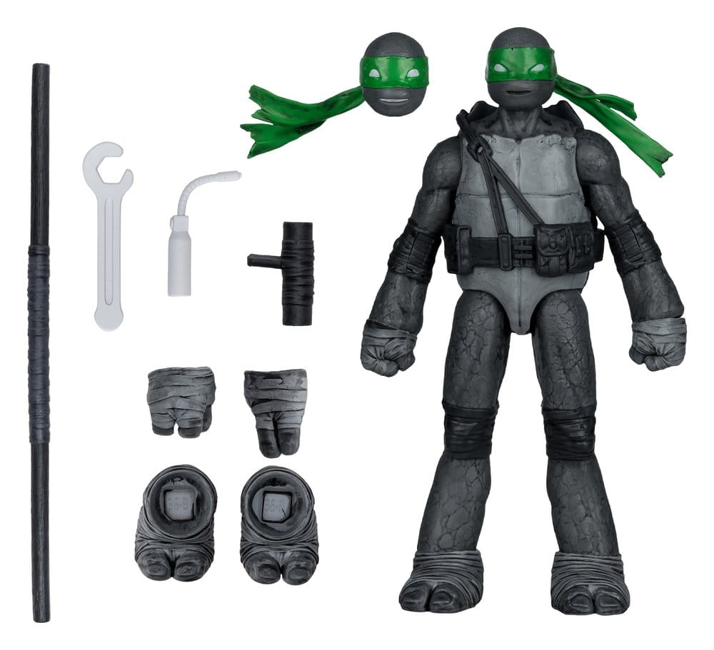 🧪 LAB | SU ORDINAZIONE Teenage Mutant Ninja Turtles Page Punchers Action Figure Donatello (Black White & Green ) (Red Platinum Edition) 13 cm