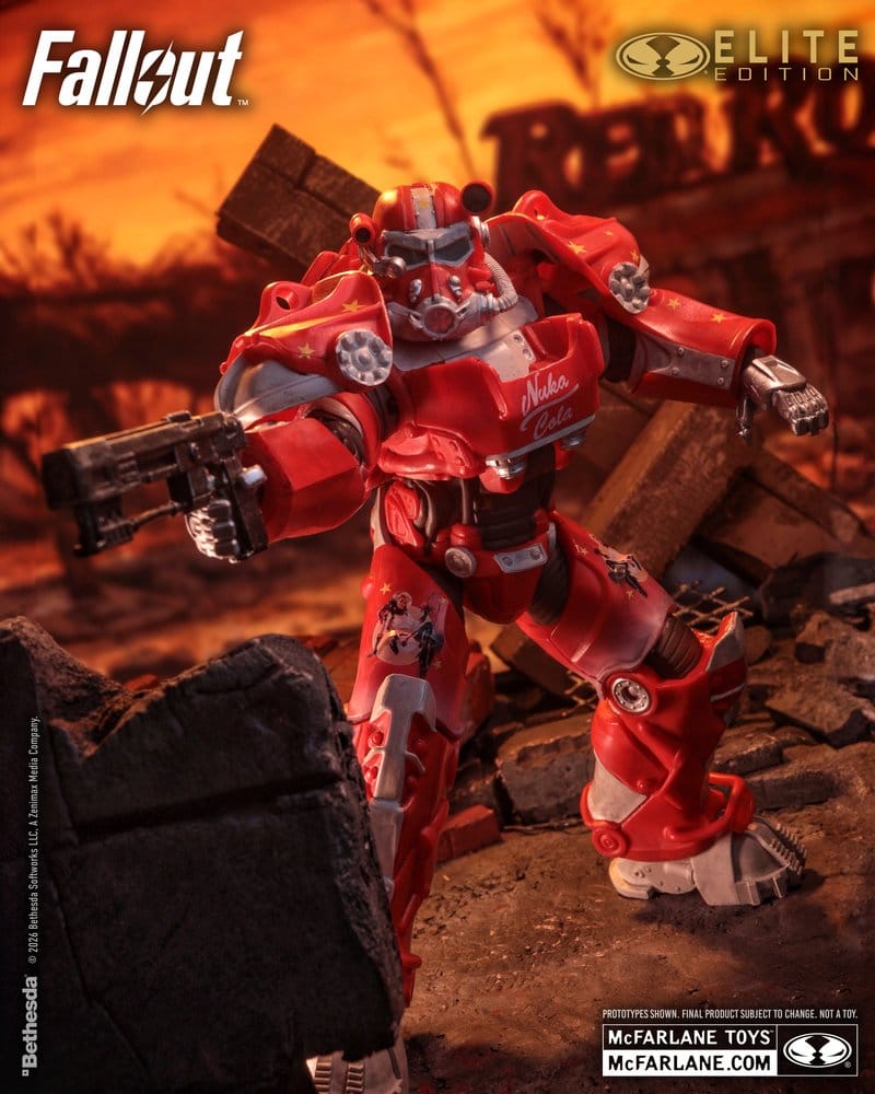 🧪 LAB | SU ORDINAZIONE Fallout McFarlane Elite Edition Action Figure Fallout 76 Nuka Cola T-60 (Gold Label) 19 cm