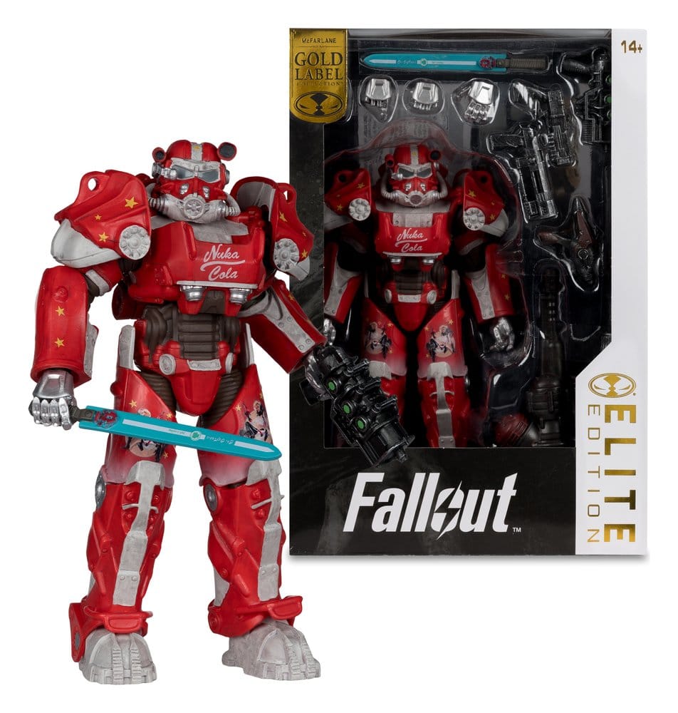 🧪 LAB | SU ORDINAZIONE Fallout McFarlane Elite Edition Action Figure Fallout 76 Nuka Cola T-60 (Gold Label) 19 cm