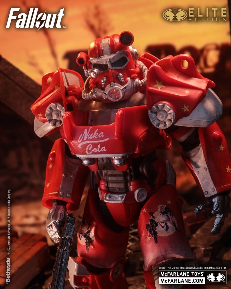 🧪 LAB | SU ORDINAZIONE Fallout McFarlane Elite Edition Action Figure Fallout 76 Nuka Cola T-60 (Gold Label) 19 cm