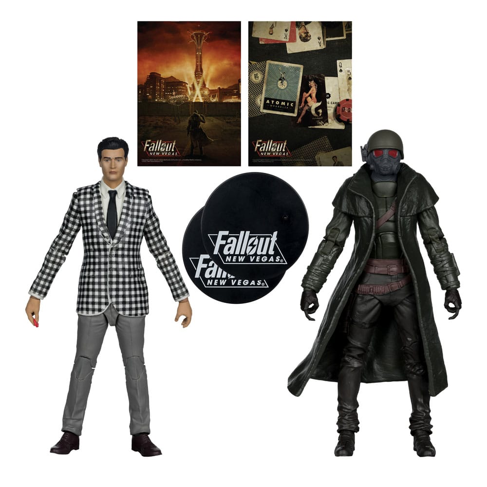 🧪 LAB | SU ORDINAZIONE Fallout: New Vegas Statue 2-Pack Riot Ranger Armor & Benny Survivor 18 cm