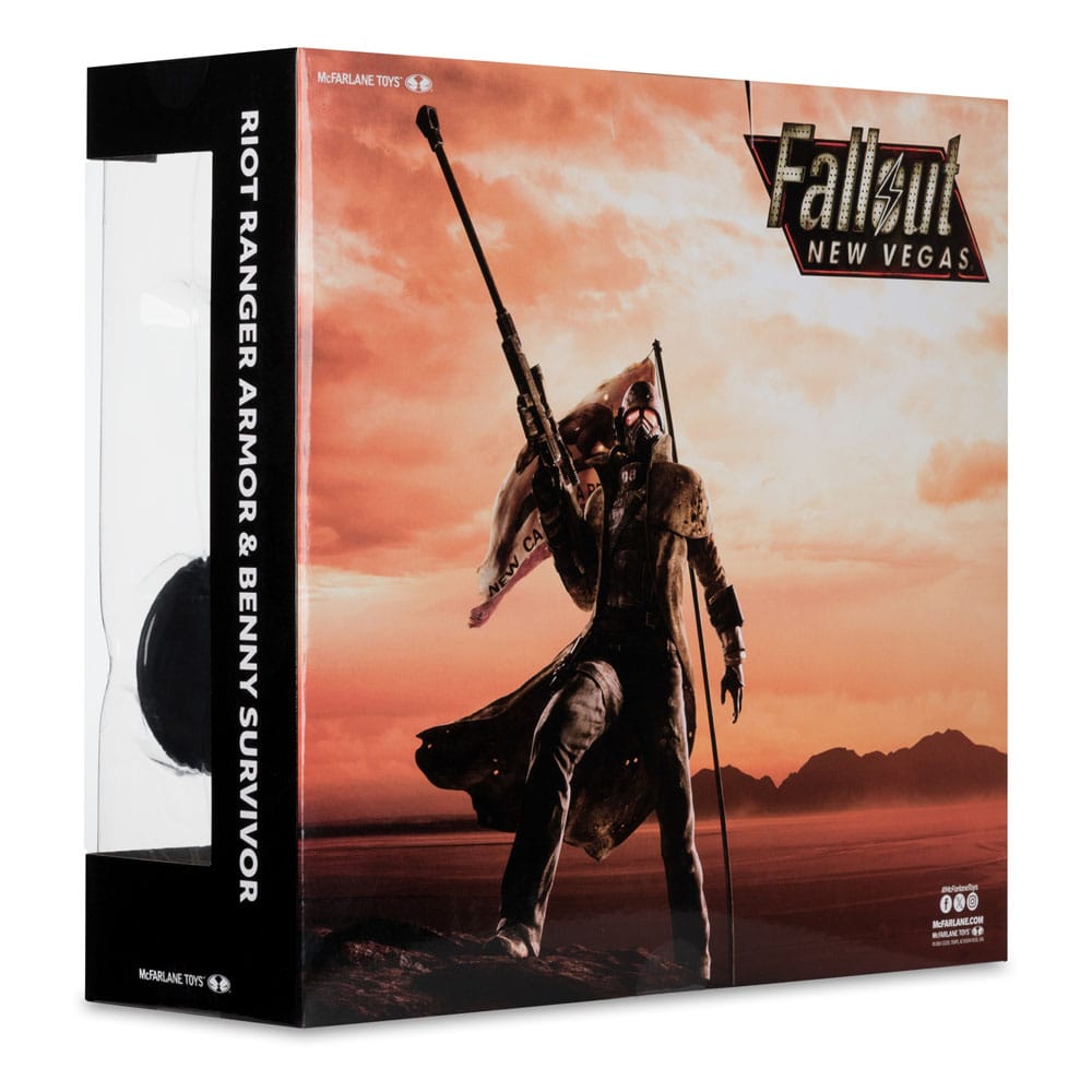 🧪 LAB | SU ORDINAZIONE Fallout: New Vegas Statue 2-Pack Riot Ranger Armor & Benny Survivor 18 cm