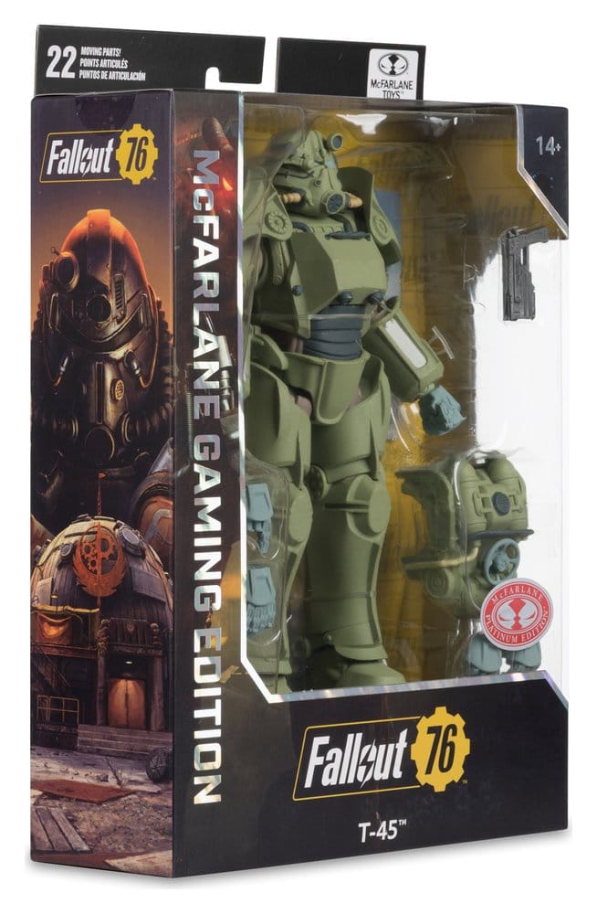 🧪 LAB | SU ORDINAZIONE Fallout 76 Gaming Edition Action Figure T-45 Military Armor (Red Platinum Edition) 20 cm