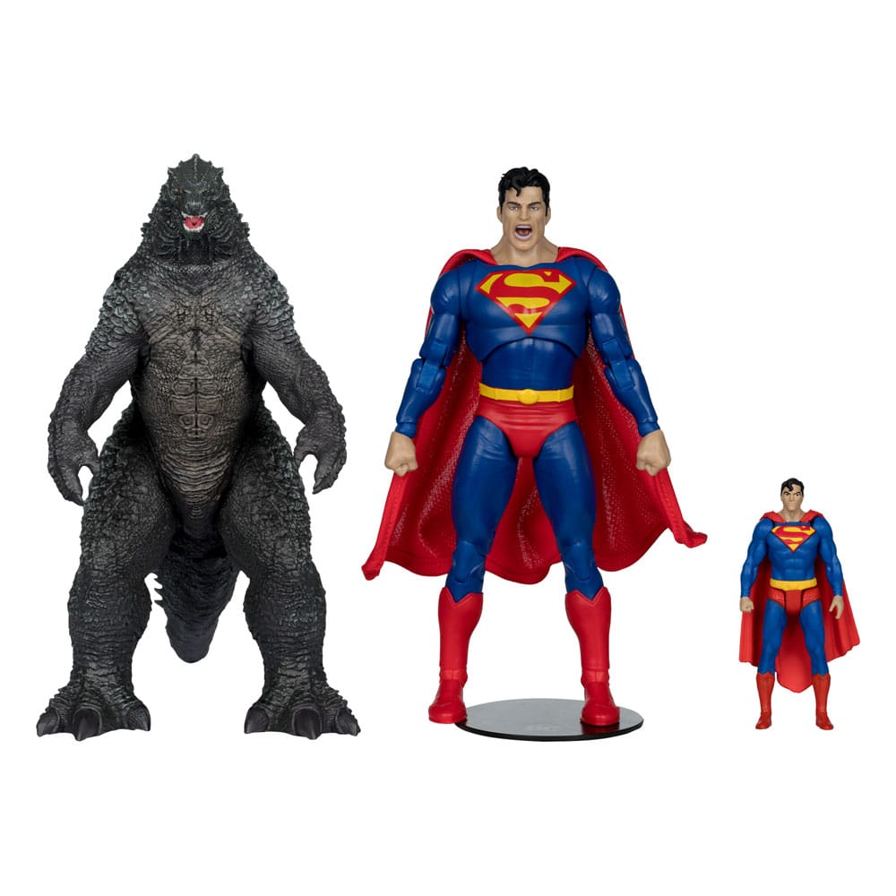 AUF BESTELLUNG DC Justice League Monsterverse DC Multiverse Actionfiguren 2er-Pack Superman Vs. Godzilla 30 cm