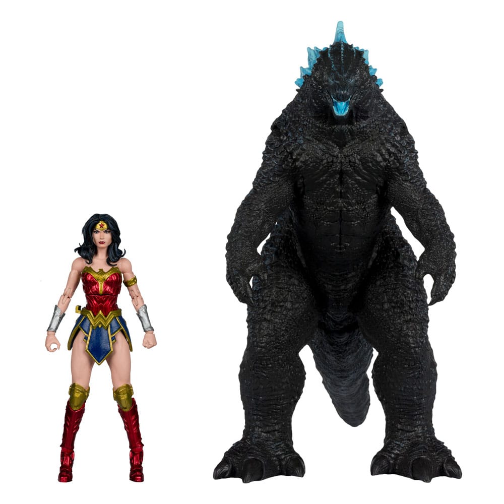 SU ORDINAZIONE DC Justice League Monsterverse DC Multiverse Action Figures 2-Pack Wonder Woman Vs. Atomic Blast Godzilla 18 cm