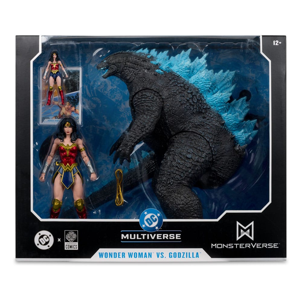 🧪 LAB | SU ORDINAZIONE DC Justice League Monsterverse DC Multiverse Action Figures 2-Pack Wonder Woman Vs. Atomic Blast Godzilla 18 cm 