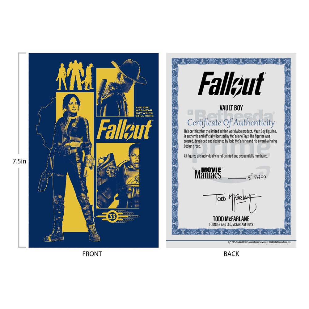 🧪 LAB | SU ORDINAZIONE Fallout Movie Maniacs Action Figure Vault Boy Version 3 14 cm