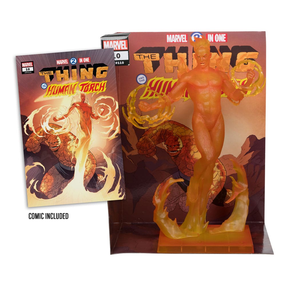 🧪 LAB | SU ORDINAZIONE Marvel Collection PVC Statue 1/6 Human Torch (Marvel 2 in 1 #10) 29 cm