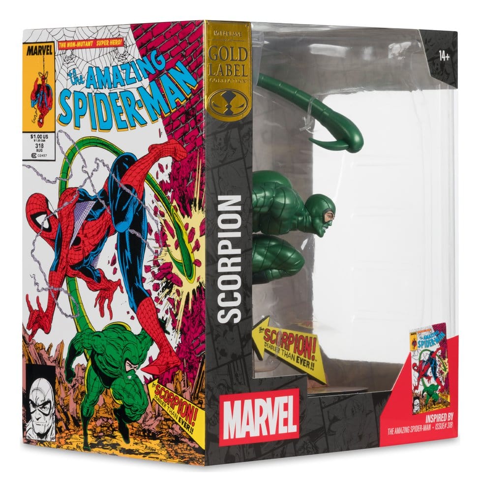 🧪 LAB | SU ORDINAZIONE Marvel PVC Statue !/10 Scorpion (Metallic) (The Amazing Spider-Man #318) (Gold Label) 18 cm