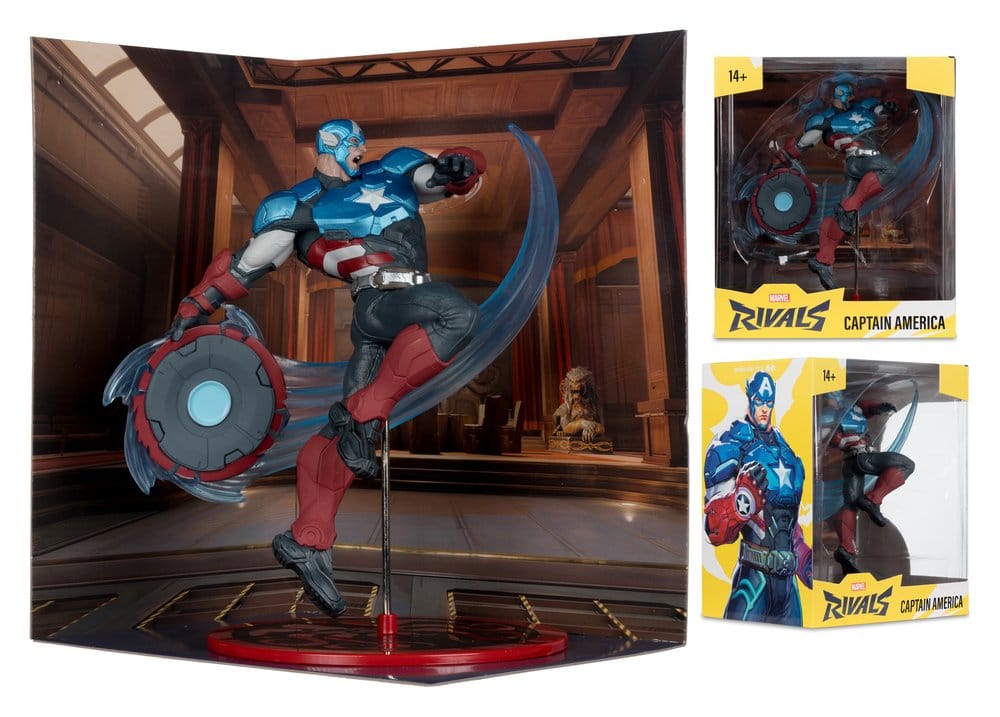 🧪 LAB | SU ORDINAZIONE Marvel Rivals Collection 1/10 Action Figure Captain America 20 cm 