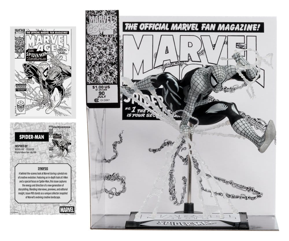 🧪 LAB | SU ORDINAZIONE Marvel PVC Statue 1/10 Spider-Man (Marvel Age #90) (Line Art) 18 cm