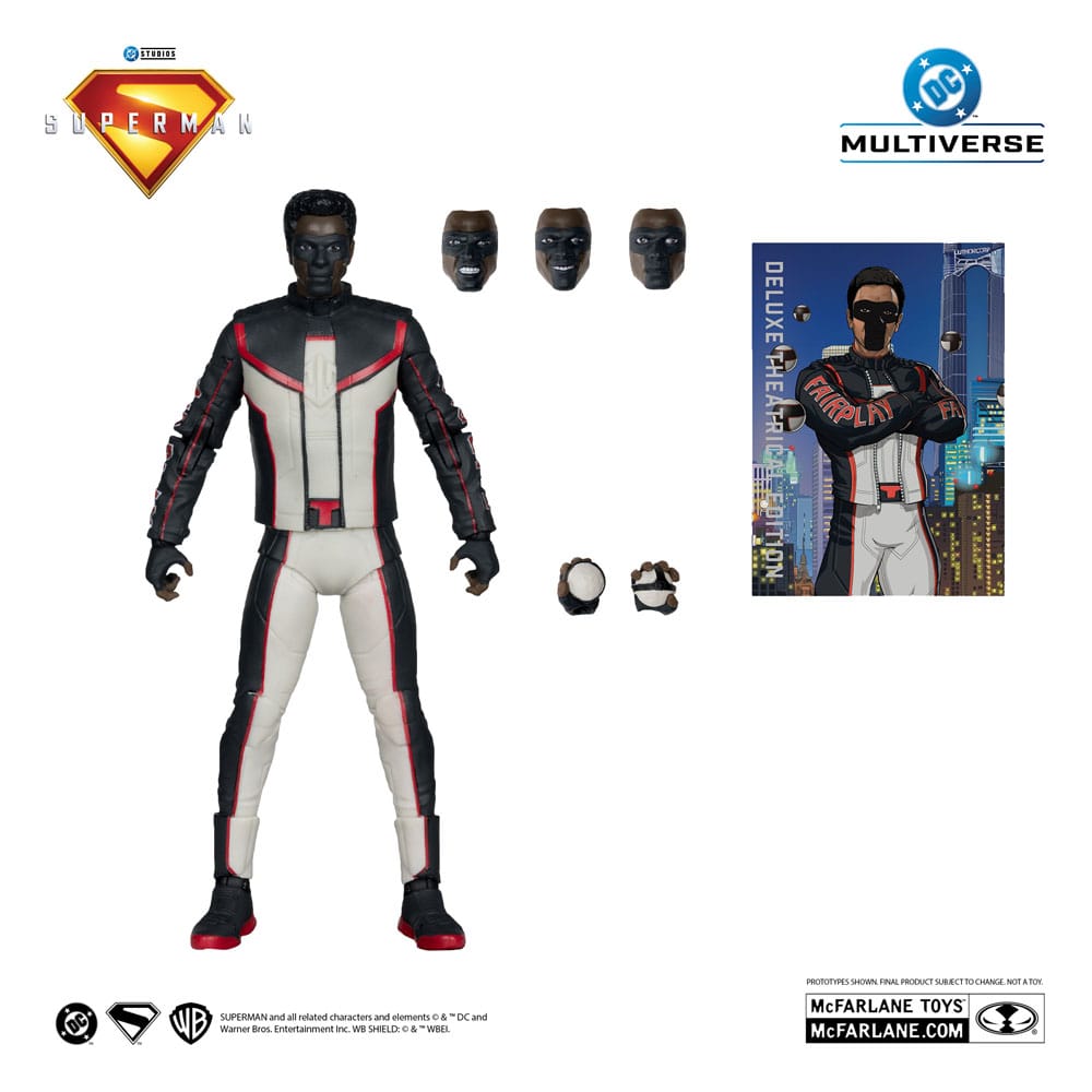 🧪 LAB | SU ORDINAZIONE Superman (2025) DC Multiverse Deluxe Theatrical Edition Action Figure Mr. Terrific (Red Platinum Edition) 18 cm