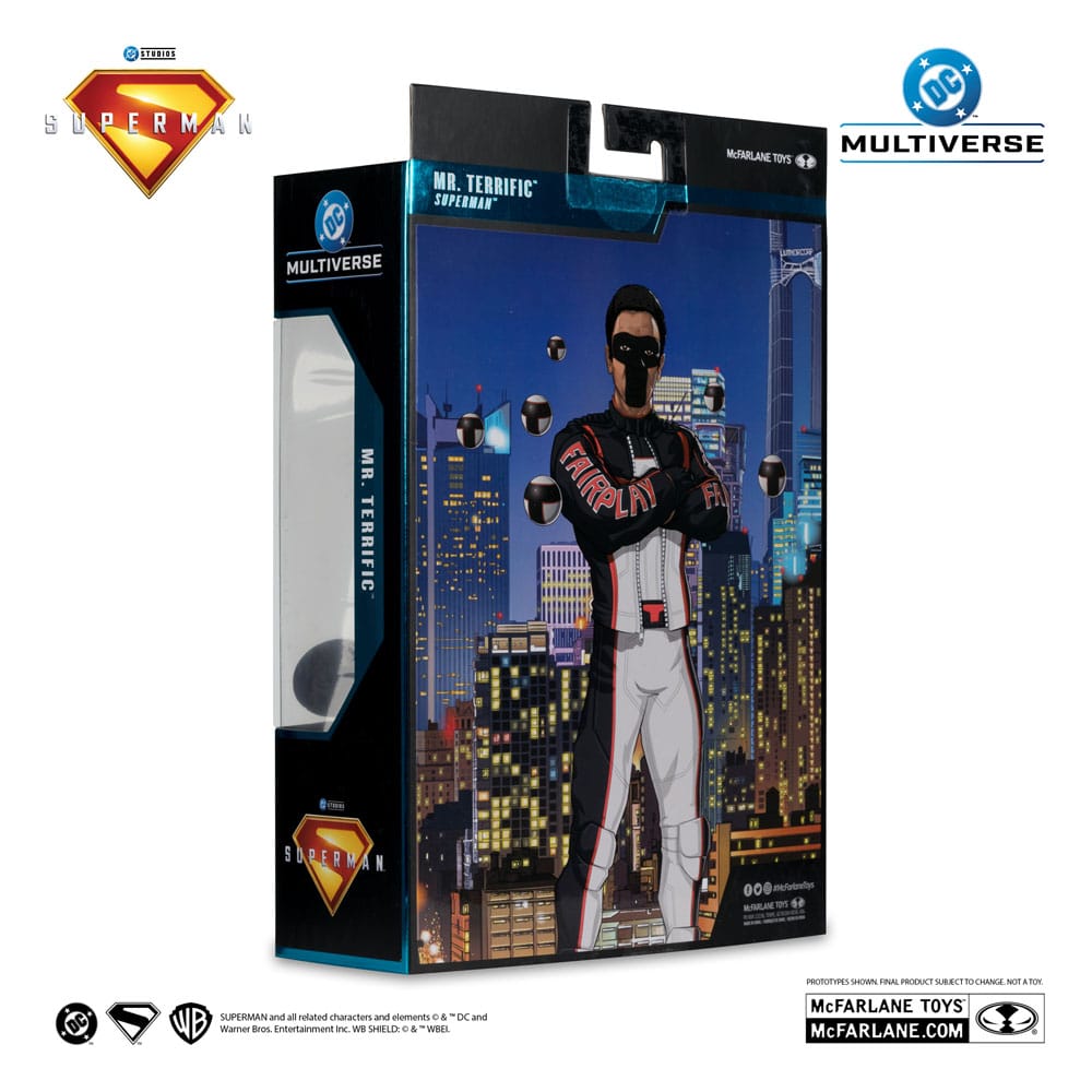 🧪 LAB | SU ORDINAZIONE Superman (2025) DC Multiverse Deluxe Theatrical Edition Action Figure Mr. Terrific (Red Platinum Edition) 18 cm