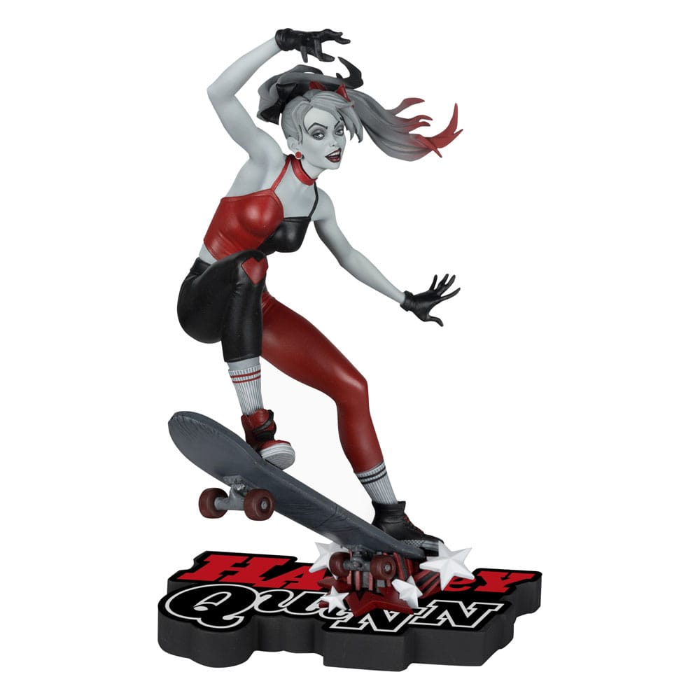 Auf Bestellung gefertigt: DC Direct Harley Quinn: Rot-Weiß-Schwarze Statue 1/10 Harley Quinn von Ivan Tao, 20 cm, AUSVERKAUFT