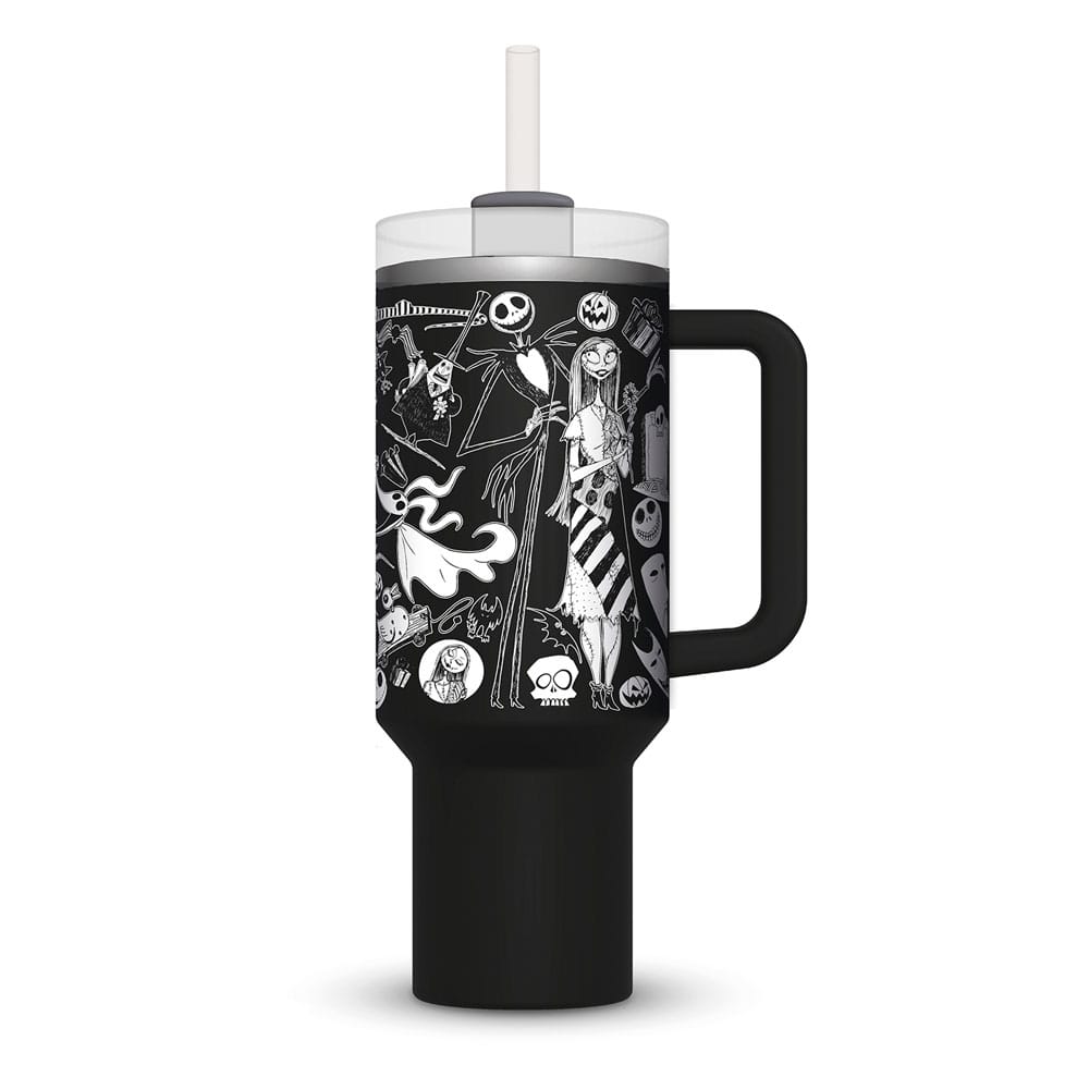 AUF BESTELLUNG GEFERTIGTER Edelstahlbecher „Nightmare Before Christmas“, 1130 ml, AUSVERKAUFT