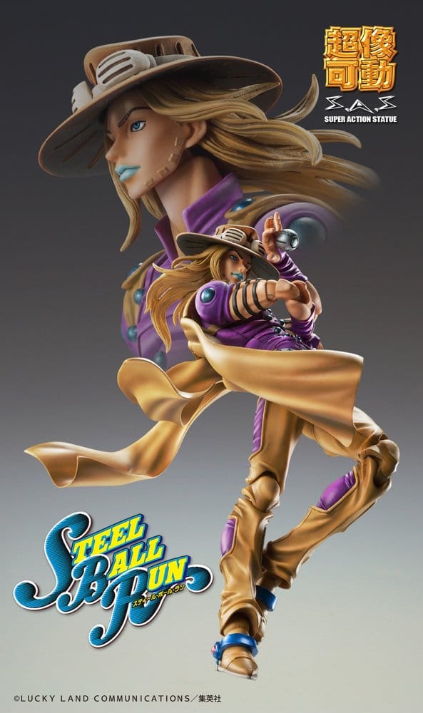 PREORDINE+ 11/2026 JoJo's Bizarre Adventure Part 7: Steel Ball Run Super Action Action Figure Chozokado Gyro Zeppeli Ver.1.5 16 cm