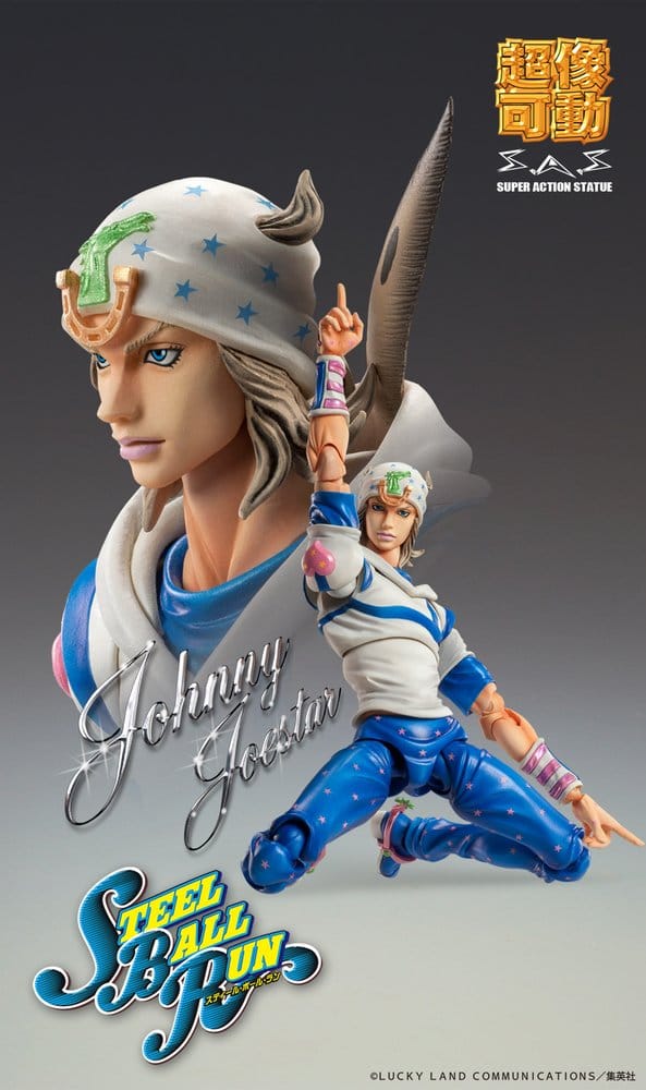 PREORDINE+ 12/2026 JoJo's Bizarre Adventure Part 7: Steel Ball Run Super Chozokado Action Action Figure Johnny Joestar 15 cm