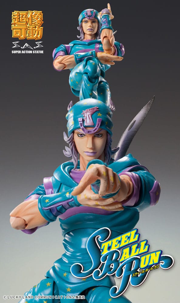 PREORDINE+ 12/2025 JoJo's Bizarre Adventure Part7 Steel Ball Run Super Action Action Figure Chozokado Johnny Joestar Second 15 cm
