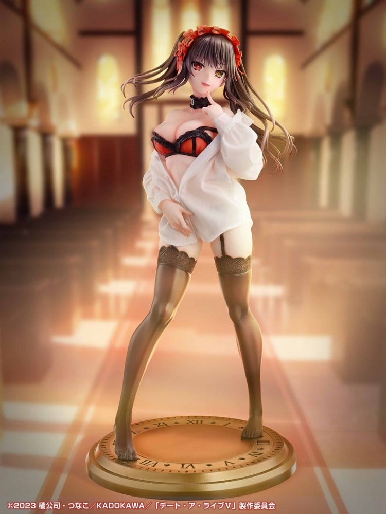 PREORDINE+ 10/2027 Date A Live V Re:Dress PVC Figure 1/4 Kurumi Tokisaki Dress shirt Ver. 40 cm