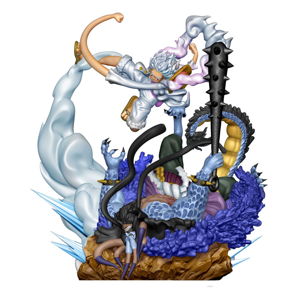 SU ORDINAZIONE One Piece Petitrama PVC Mini Statue Logbox Re Birth Gear Fifth Special Set 9 cm