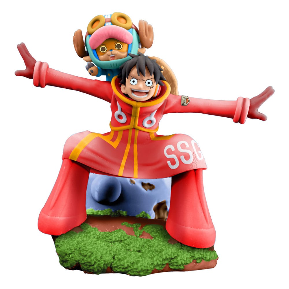 SU ORDINAZIONE One Piece Petitrama PVC Mini Statue Logbox Re Birth Egghead 4-Set 9 cm   