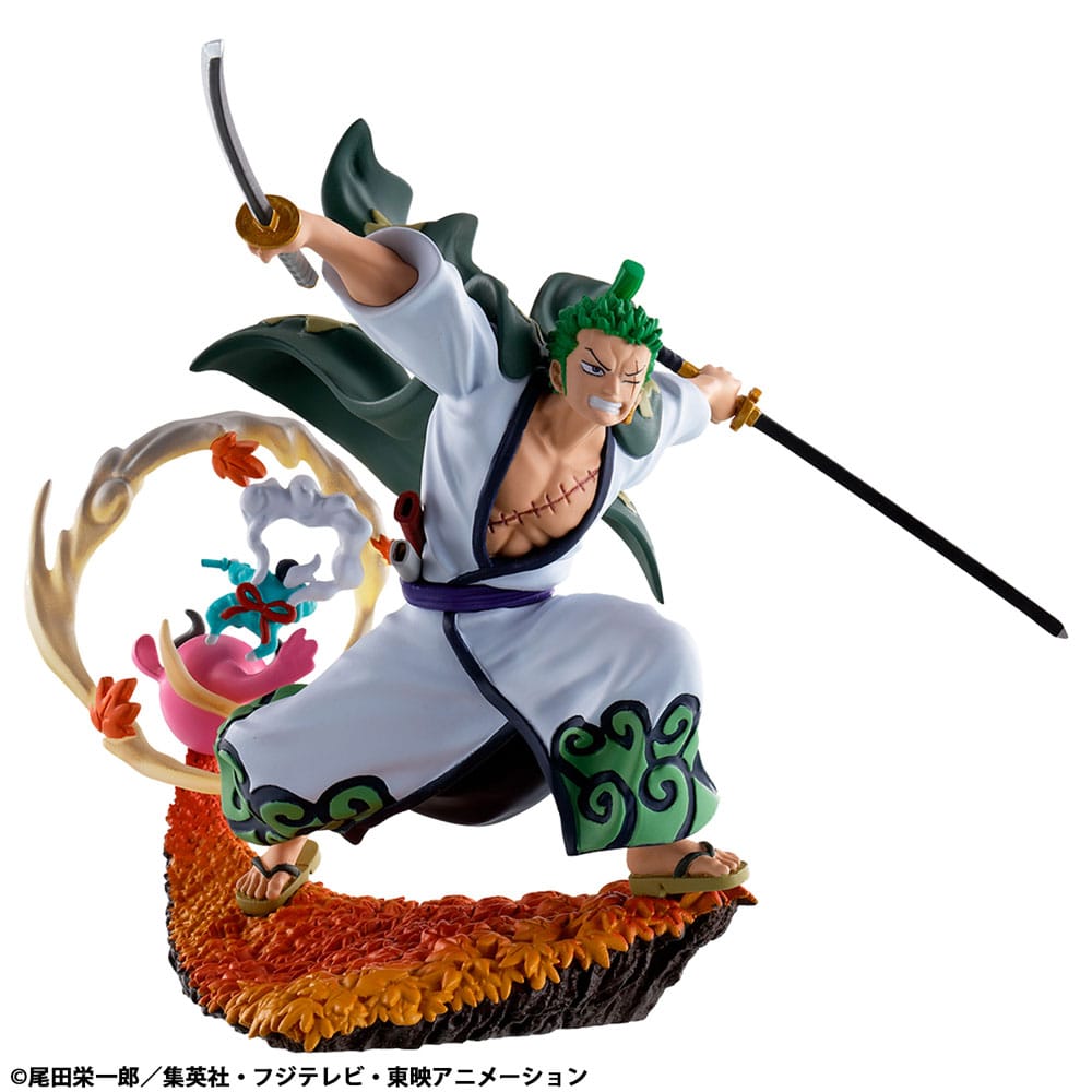SU ORDINAZIONE One Piece Petitrama PVC Mini Statue Logbox Re Birth Wano Kuni Vol. 1 Set 9 cm