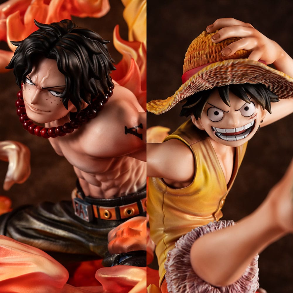 PREORDINE ESAURITO One Piece P.O.P NEO-Maximum PVC Statue Luffy & Ace Bond between brothers 20th Limited Ver. 25 cm (PREORDINE NON CANCELLABILE)