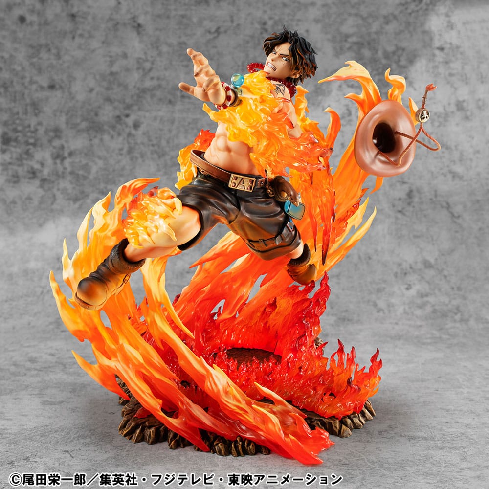 PREORDINE+ CHIUSO 03/2026 (NON CANCELLABILE) One Piece P.O.P NEO-Maximum PVC Statue Portgas D. Ace 15th Anniversary Super Limited Reprint Ver. 23 cm