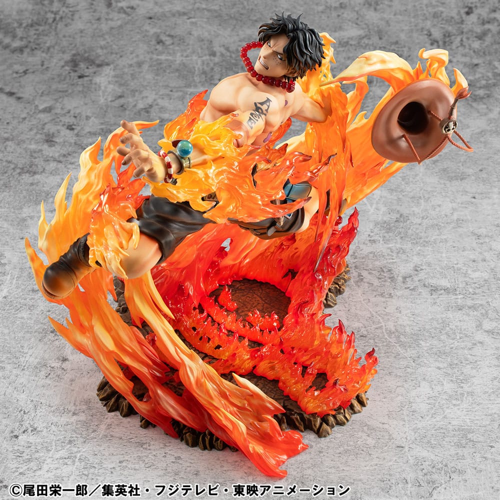 PREORDER+ CLOSED 03/2026 (NOT CANCELLABLE) One Piece POP NEO-Maximum PVC Statue Portgas D. Ace 15th Anniversary Super Limited Reprint Ver. 23 cm