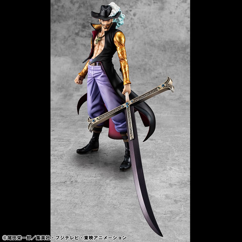 SU ORDINAZIONE One Piece P.O.P SA-MAXIMUM PVC Statue Hawk Eye Dracule Mihawk Ver. R 29 cm
