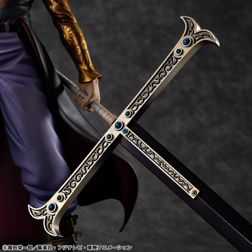 SU ORDINAZIONE One Piece P.O.P SA-MAXIMUM PVC Statue Hawk Eye Dracule Mihawk Ver. R 29 cm