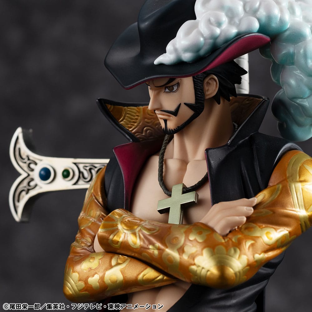 SU ORDINAZIONE One Piece P.O.P SA-MAXIMUM PVC Statue Hawk Eye Dracule Mihawk Ver. R 29 cm