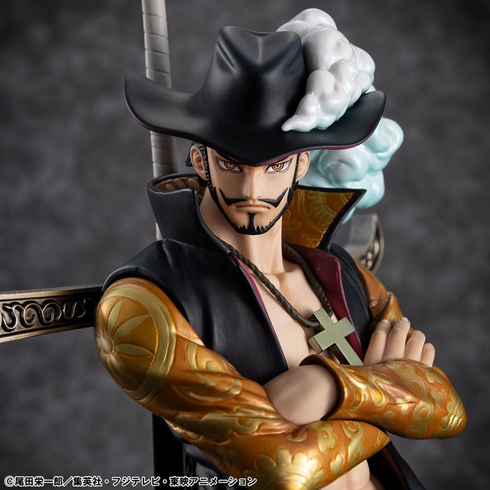 SU ORDINAZIONE One Piece P.O.P SA-MAXIMUM PVC Statue Hawk Eye Dracule Mihawk Ver. R 29 cm